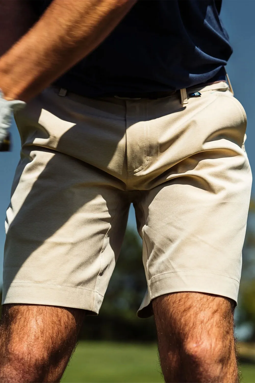 Live Forever Golf: Coast to Course Performance Golf Short - Heathered Khaki