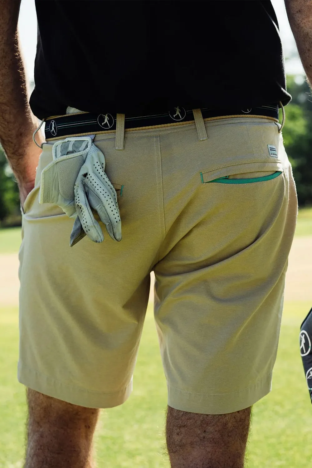 Live Forever Golf: Coast to Course Performance Golf Short - Heathered Khaki