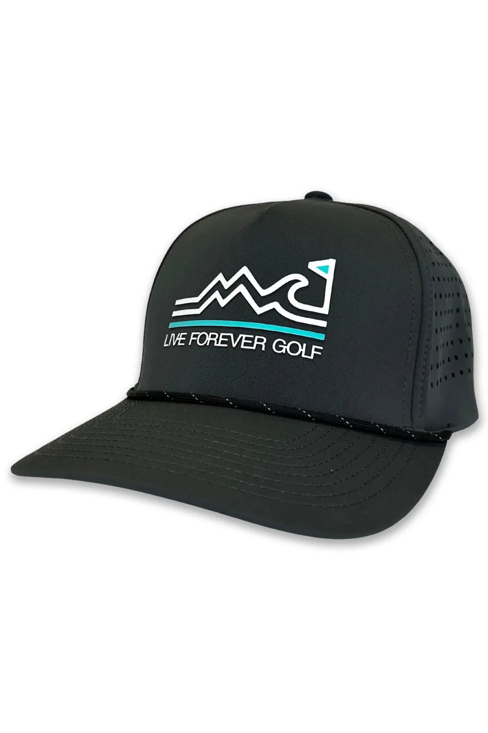 Live Forever Golf: Out Of Office Performance Rope Hat - Charcoal