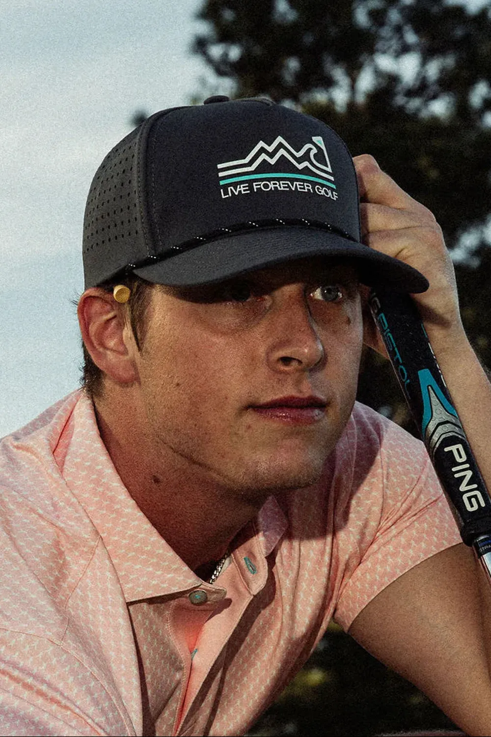 Live Forever Golf: Out Of Office Performance Rope Hat - Charcoal