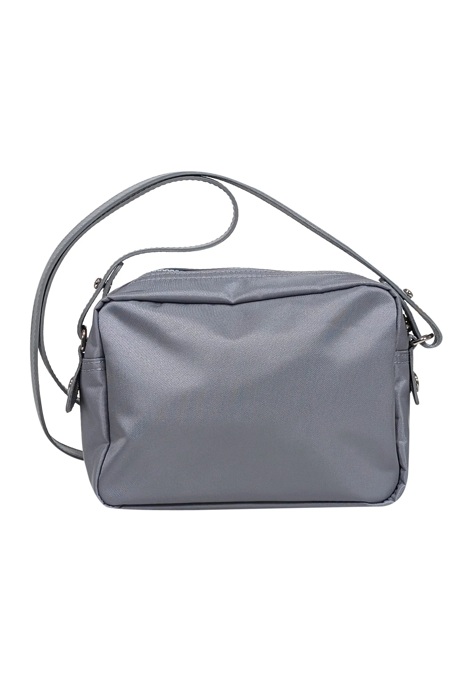 Longchamp - Grey Nylon Crossbody Bag