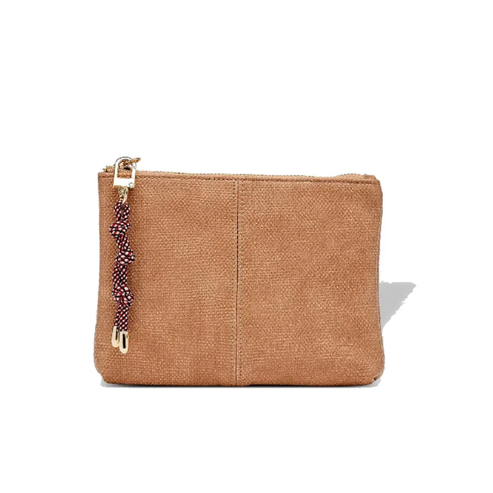 LOUENHIDE MEG CLUTCH CAMEL