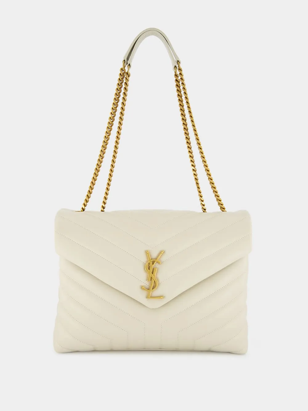 Loulou Medium Vintage White Shoulder Bag