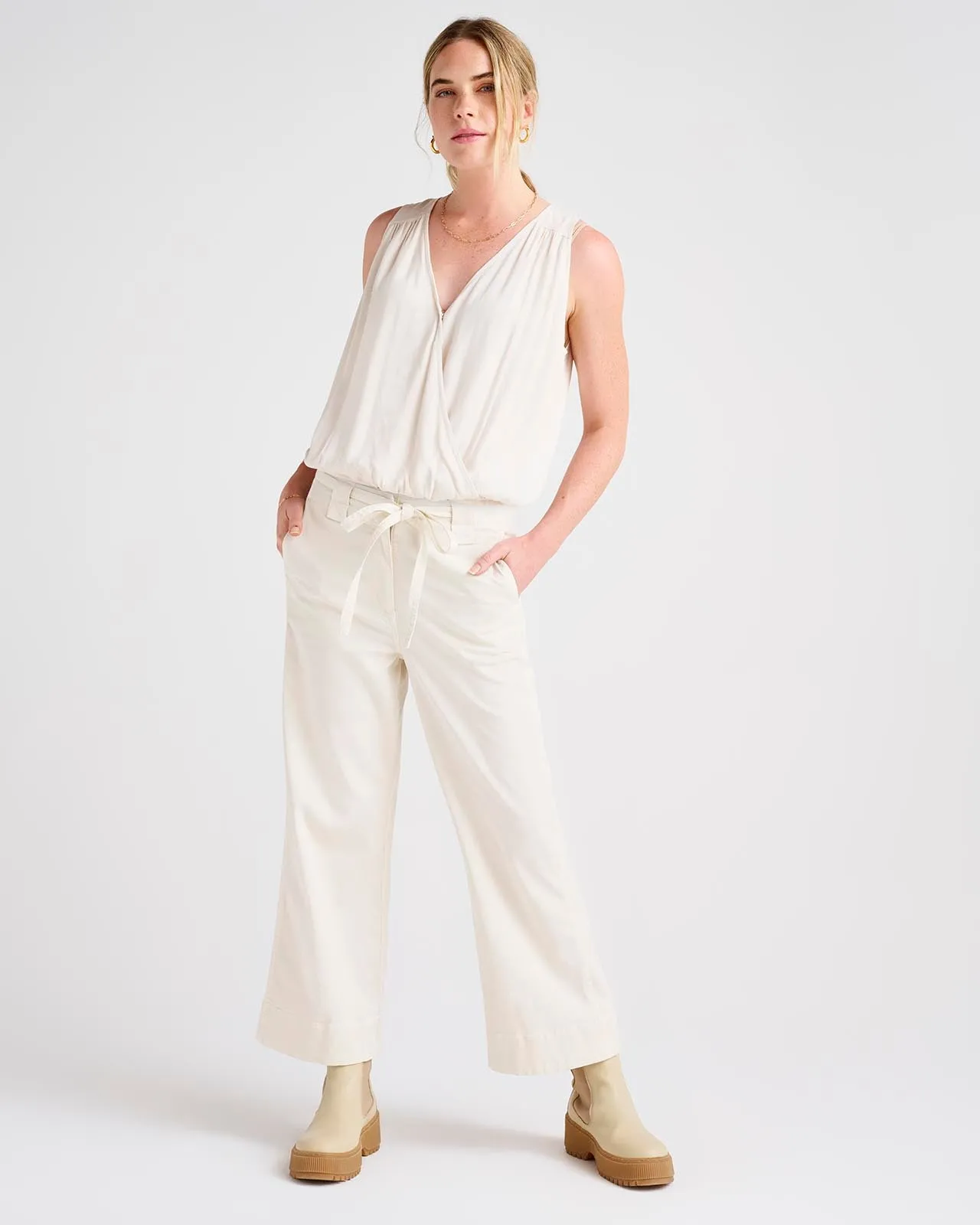 Lucia Solid Surplice Tank