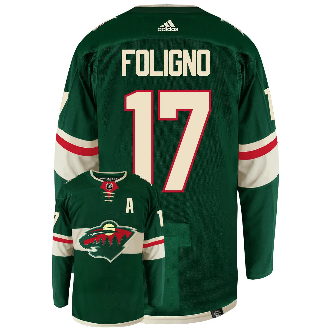 Marcus Foligno Minnesota Wild Adidas Primegreen Authentic NHL Hockey Jersey     