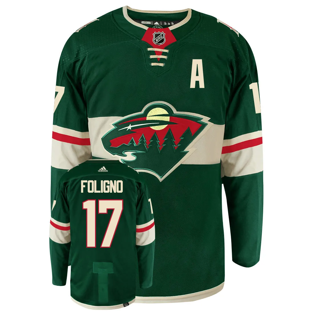 Marcus Foligno Minnesota Wild Adidas Primegreen Authentic NHL Hockey Jersey     