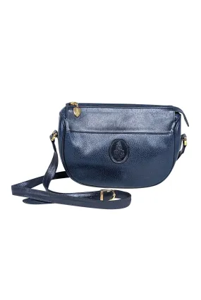 Mark Cross - Navy Pebbled Leather Crossbody Bag