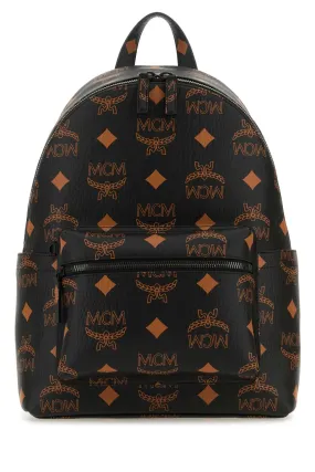 Mcm Printed Canvas Medium Stark Backpack