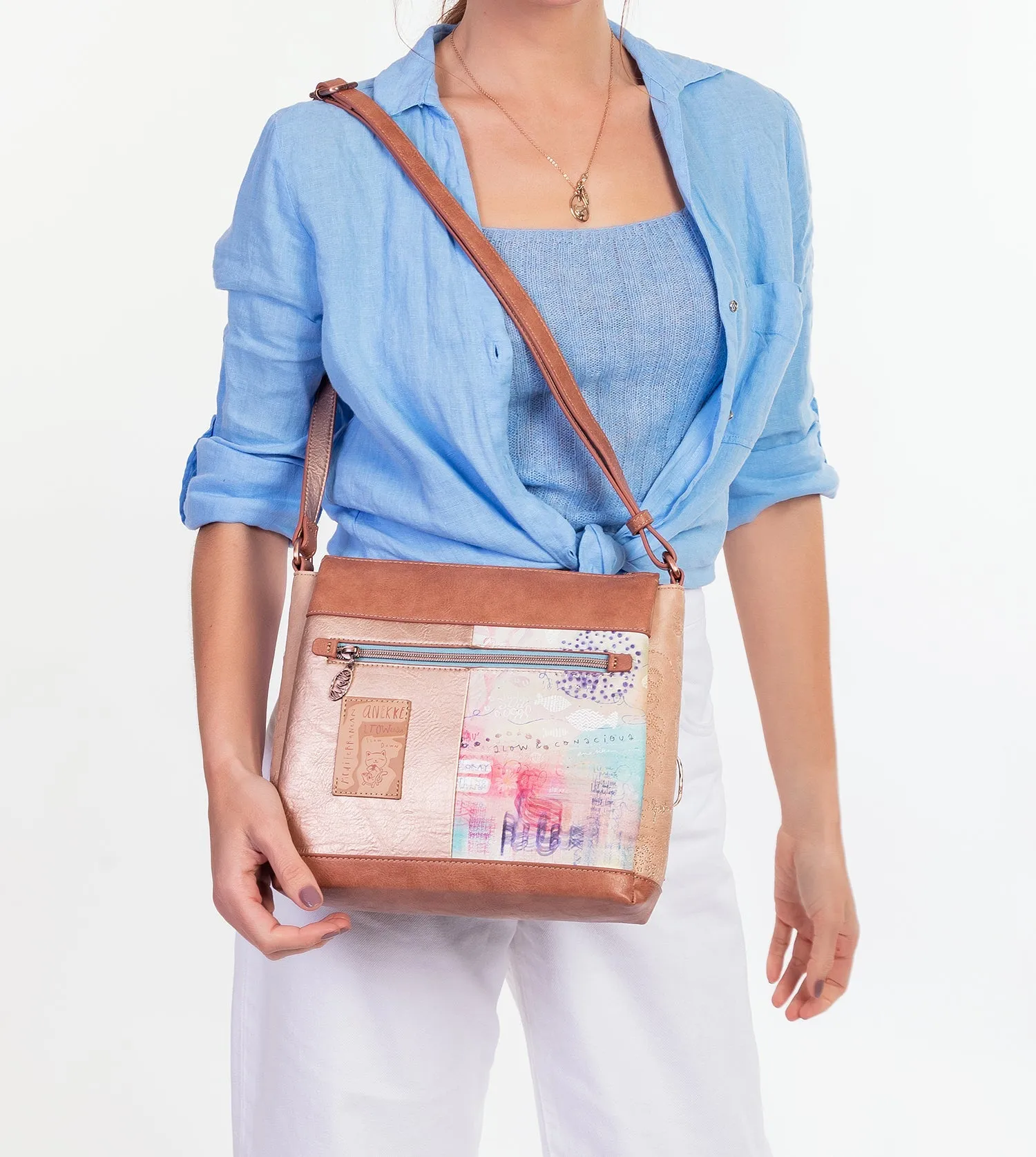 Mediterranean Triple compartment shoulder bag