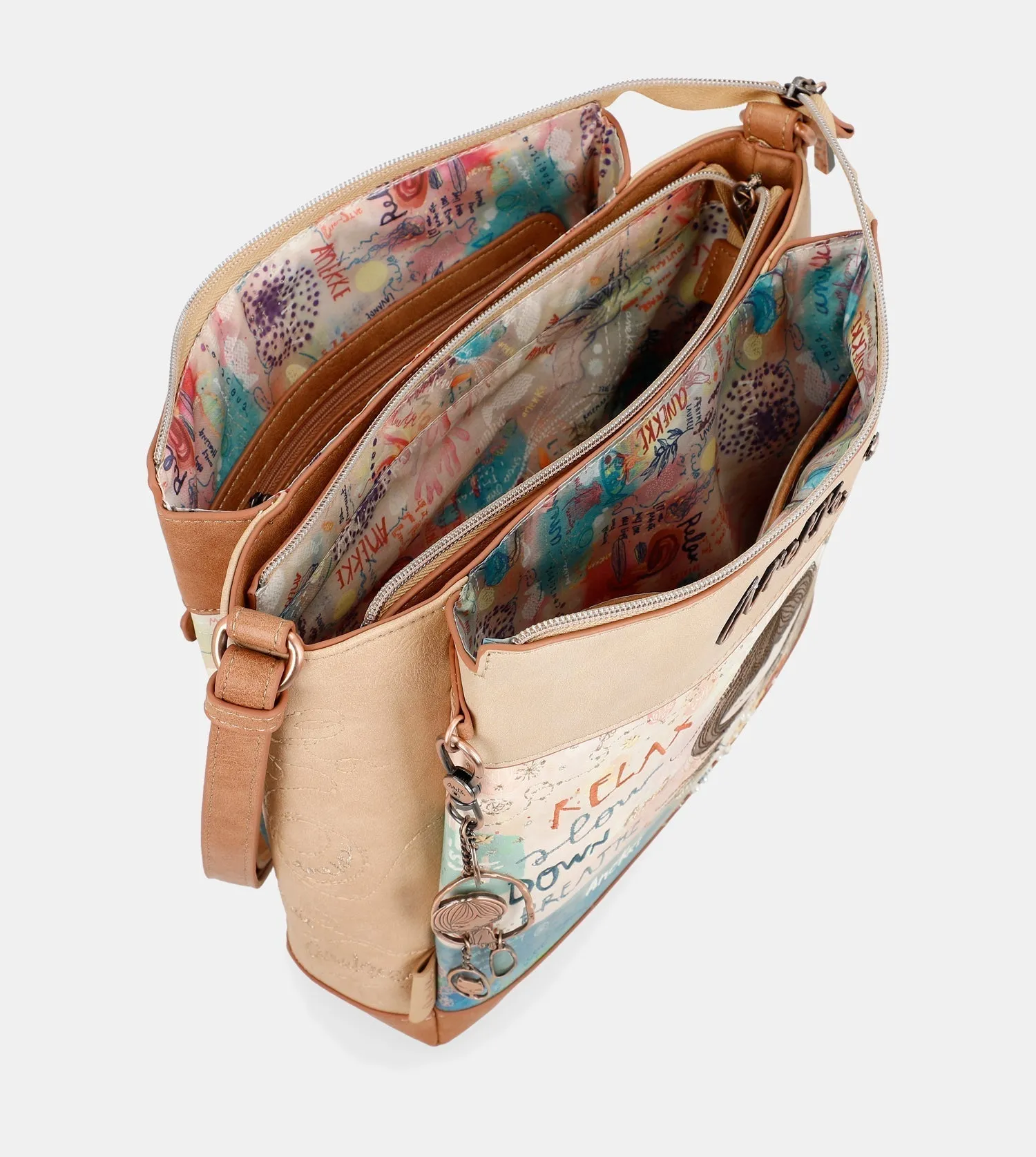 Mediterranean Triple compartment shoulder bag