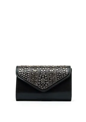 Menbur Embellished Mini Shimmer Clutch Bag, Black