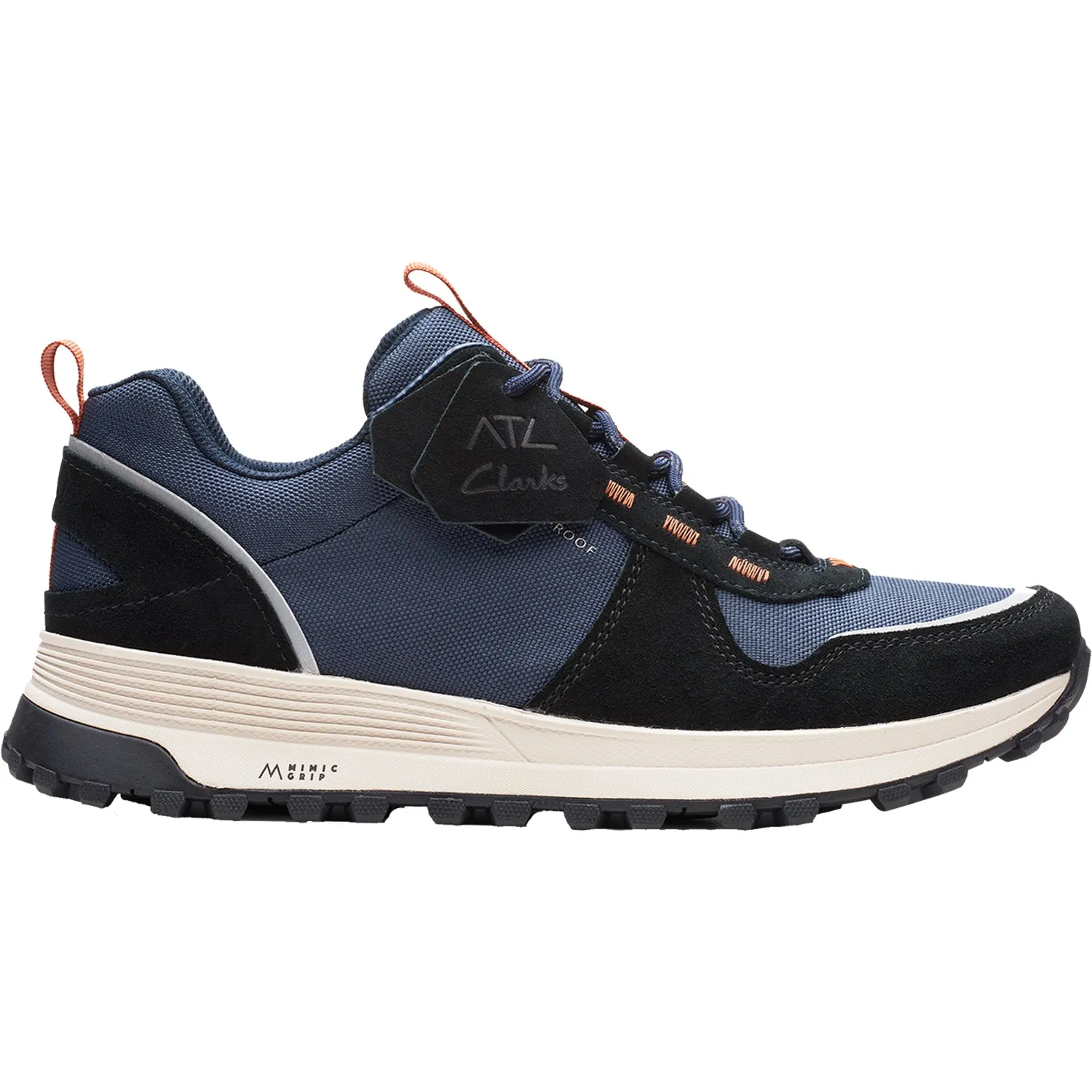 Men's Clarks ATL Trek Walk Navy Combi Leather/Textile