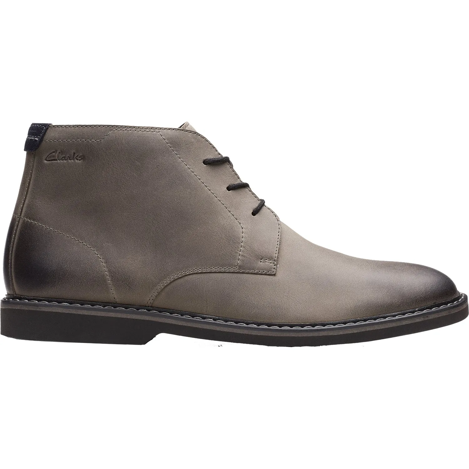 Men's Clarks Atticus LT Mid Dark Grey Leather