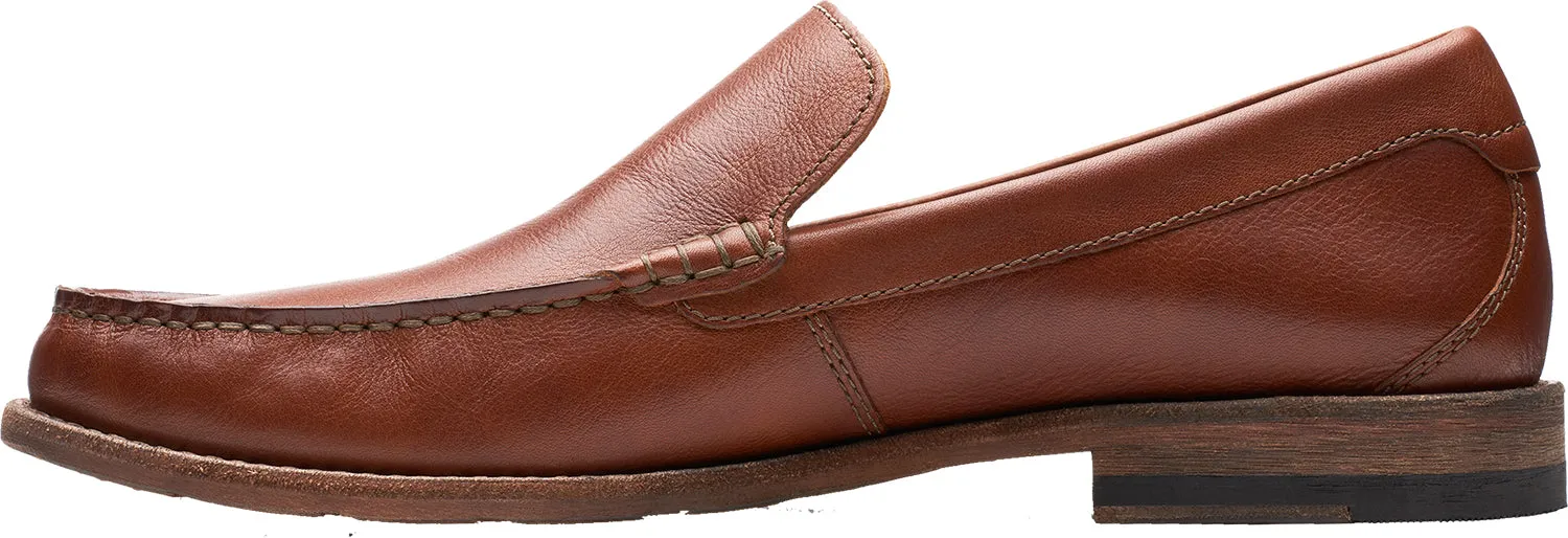 Men's Clarks Pace Barnes Dark Tan Leather