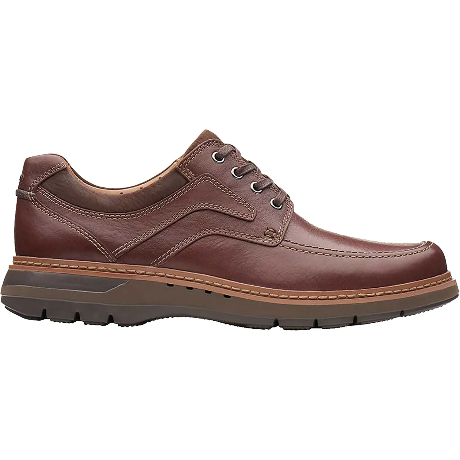 Men's Clarks Un Ramble Lace Mahogany Leather