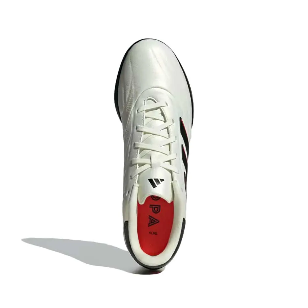 Men's Copa Pure 2 League TF Soccer Shoe - Ivory/Core black/Solar red - Regular (D)