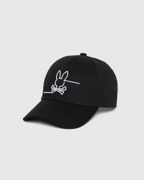 Men's Psycho Bunny Chester Embroidered Baseball Cap Black