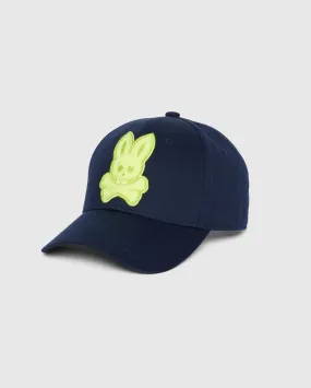 Men's Psycho Bunny Cleveland Chainstitch Patch Baseball Cap Navy