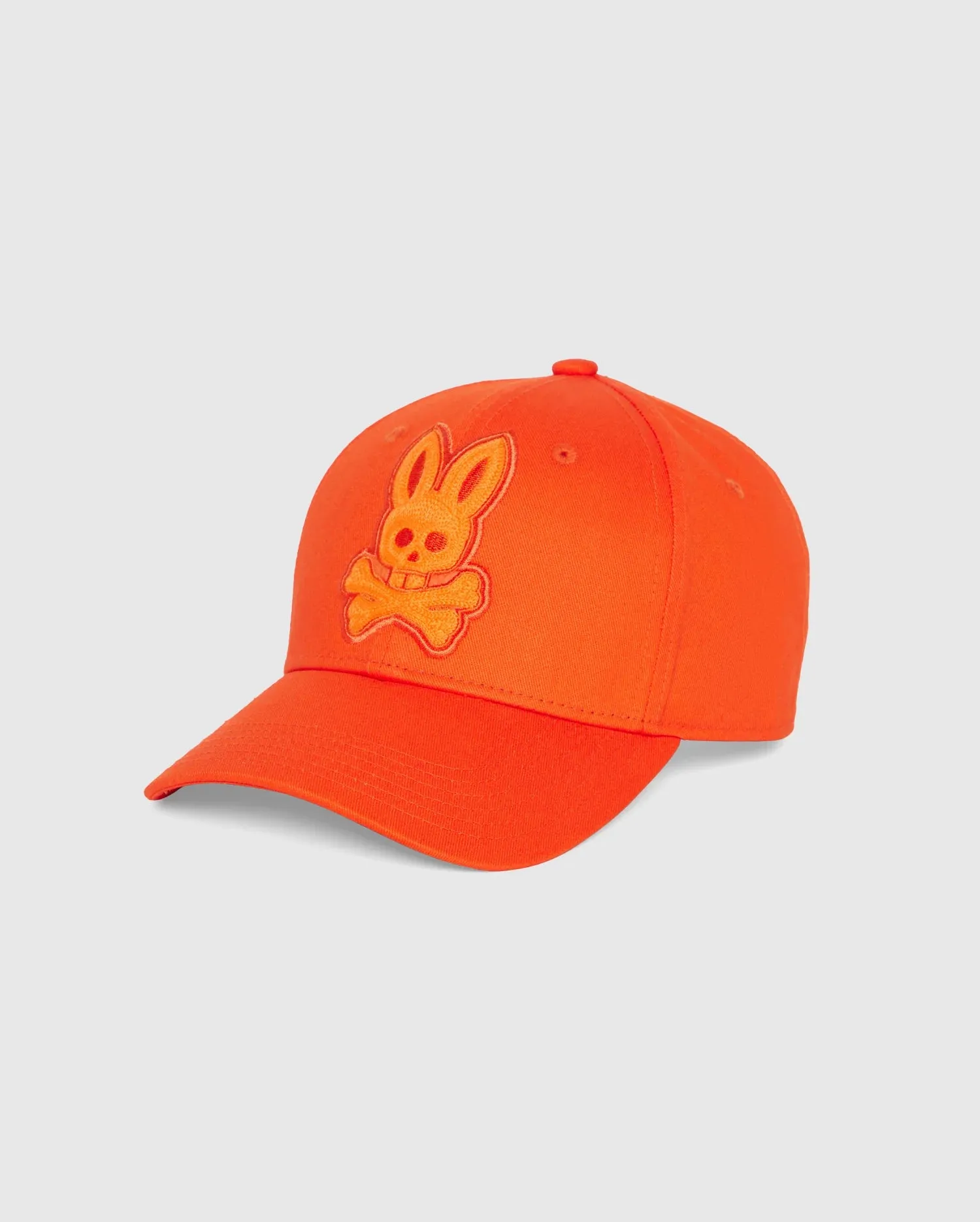 Men's Psycho Bunny Cleveland Chainstitch Patch Baseball Cap Tangerine Tango