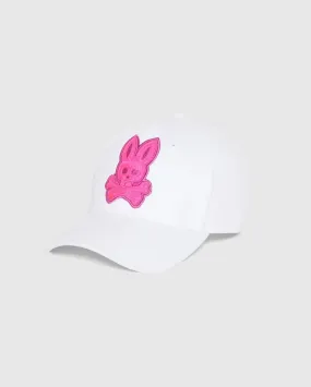 Men's Psycho Bunny Cleveland Chainstitch Patch Baseball Cap White