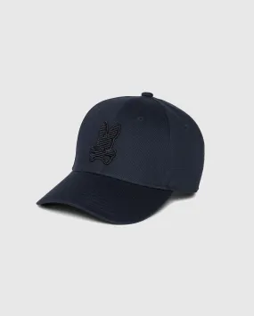 Men's Psycho Bunny Kingston Raised Embroidered Baseball Cap Navy