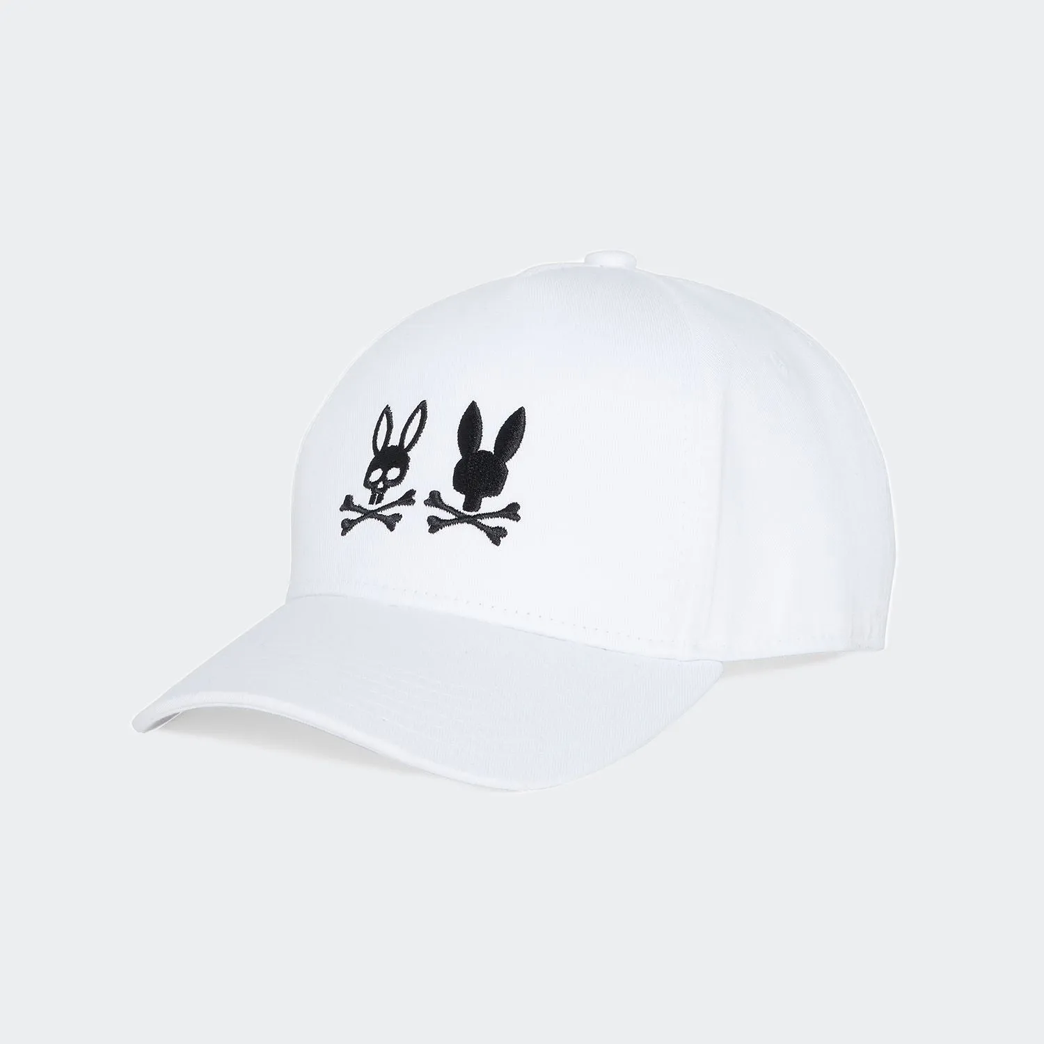 Men's Psycho Bunny Kingwood Embroidered Baseball Cap White