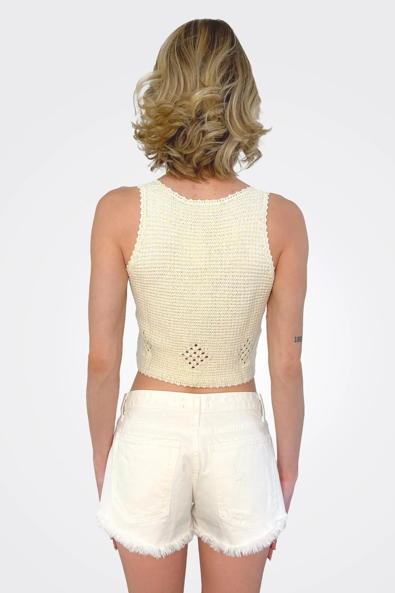 Mesh Crochet Vest - Funfetti