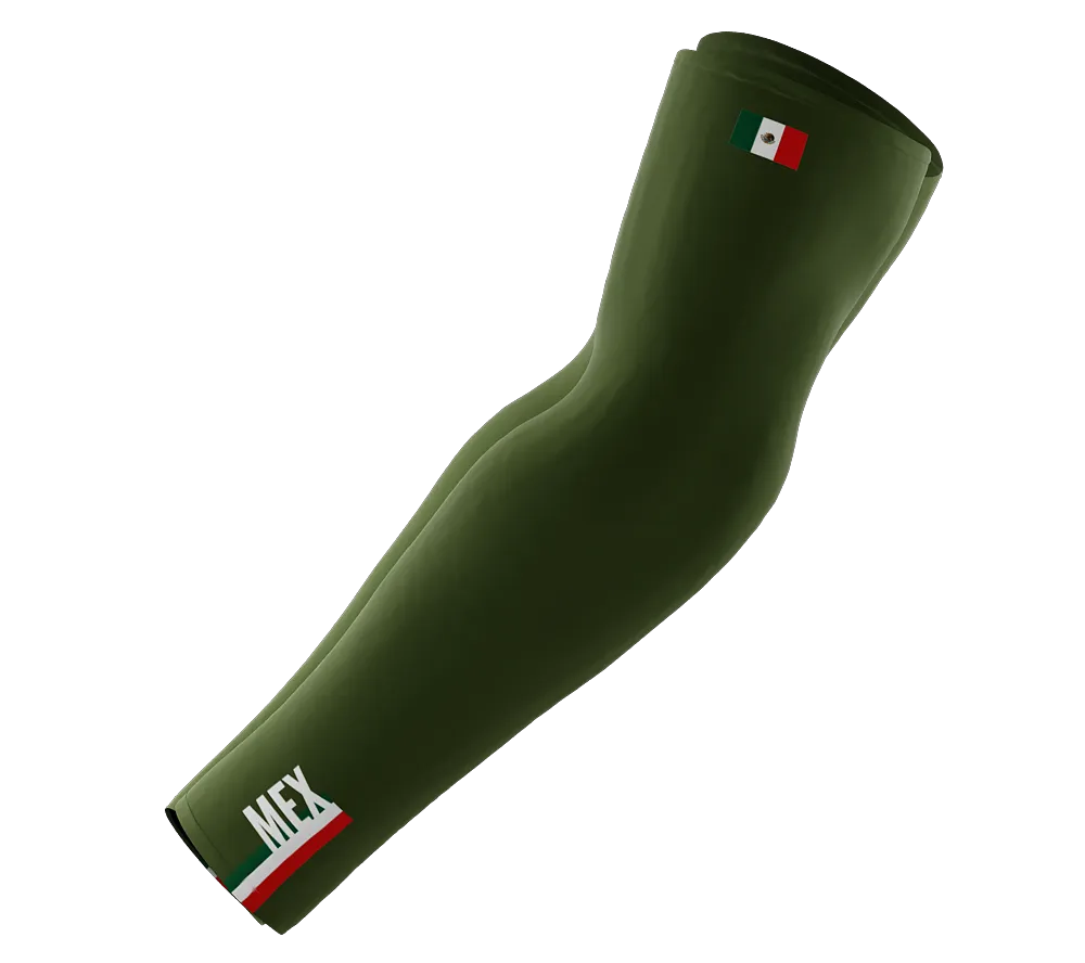 Mexico Code Compression Arm Sleeves - Walking - Cycling - Running - Golf - Baseball - Basketball