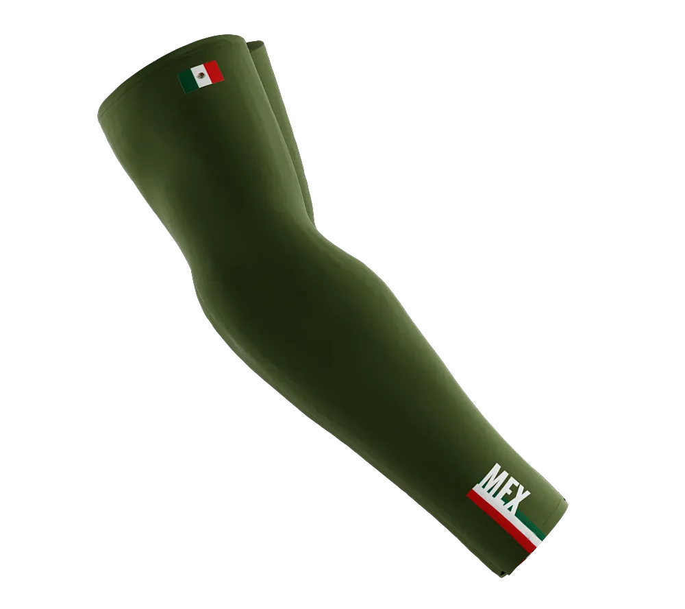 Mexico Code Compression Arm Sleeves - Walking - Cycling - Running - Golf - Baseball - Basketball