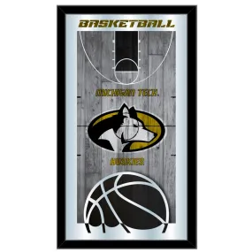 Michigan Tech Huskies HBS Basketball Framed Hanging Glass Wall Mirror (26x15)