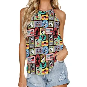 Mickey Stickers Women's Round-Neck Vest Tank Top