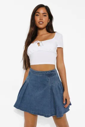 Mini Denim Tennis Skirt