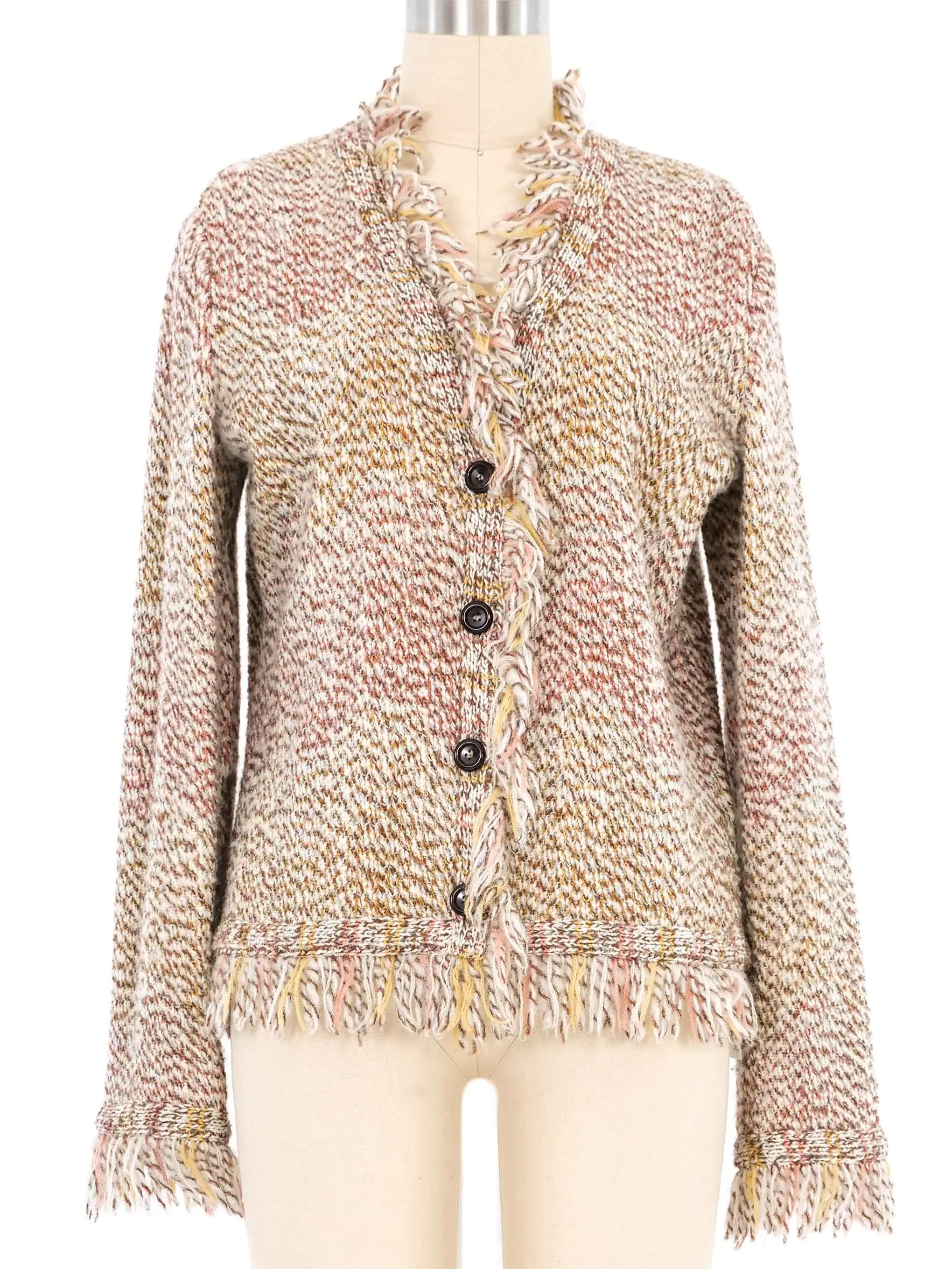 Missoni Fringed Knit Cardigan