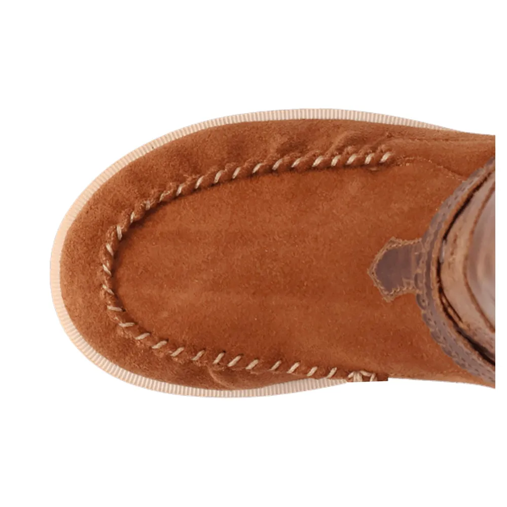 Natchez Round Toe Moccasin Boots