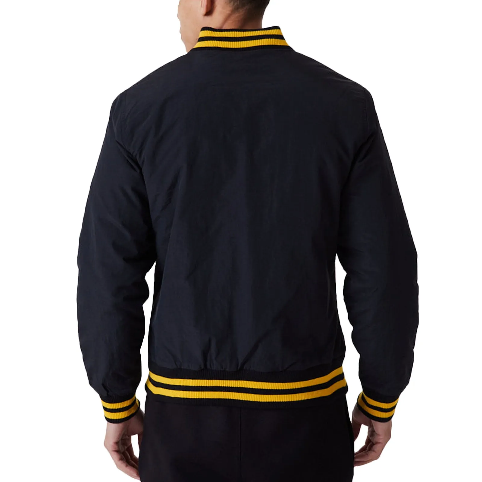 New Era LA Lakers NBA Team Logo Bomber Jacket - Black