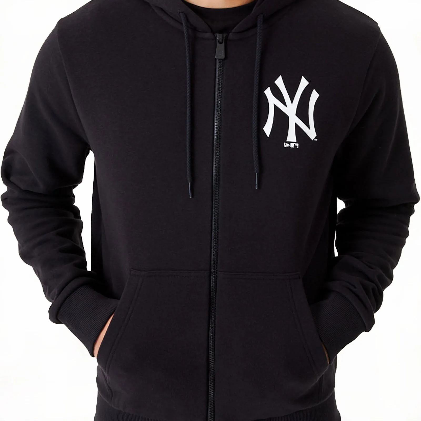 New Era New York Yankees League Essentials Full Zip Hoodie - Black