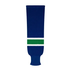 NHL Pattern 9800 Knit Hockey Socks: Vancouver Canucks Royal Blue