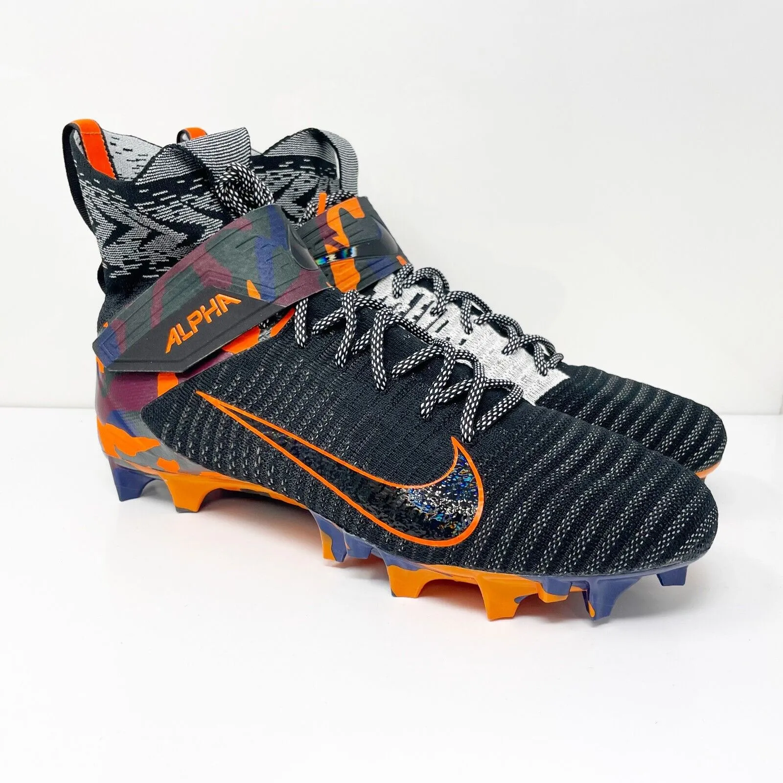 Nike Mens Alpha Menace Elite 2 AV5357-002 Black Football Cleats Shoes Size 12.5