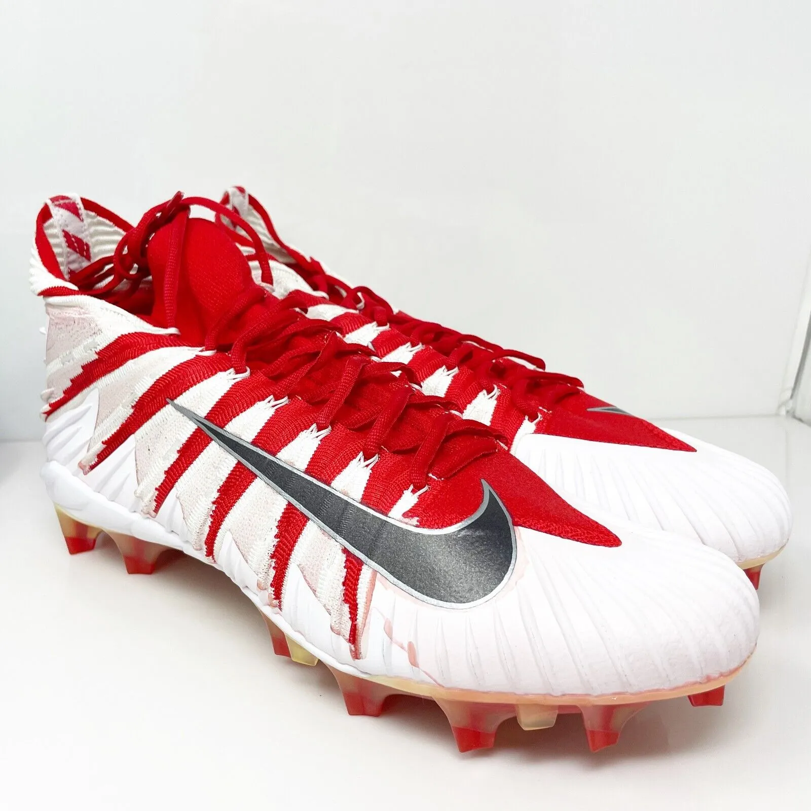 Nike Mens Alpha Menace Elite 877141-600 White Football Cleats Shoes Size 16