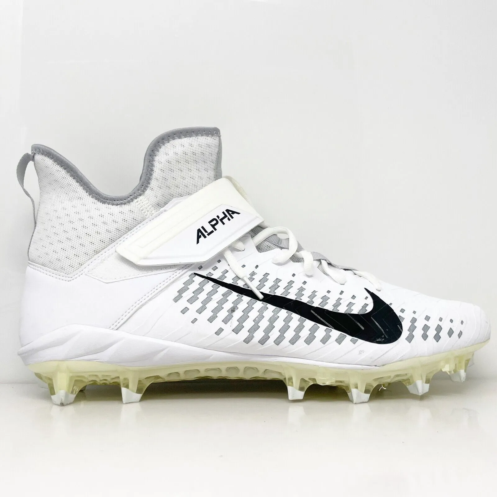 Nike Mens Alpha Menace Pro 2 Mid AQ3209-100 White Football Cleats Shoes Size 16