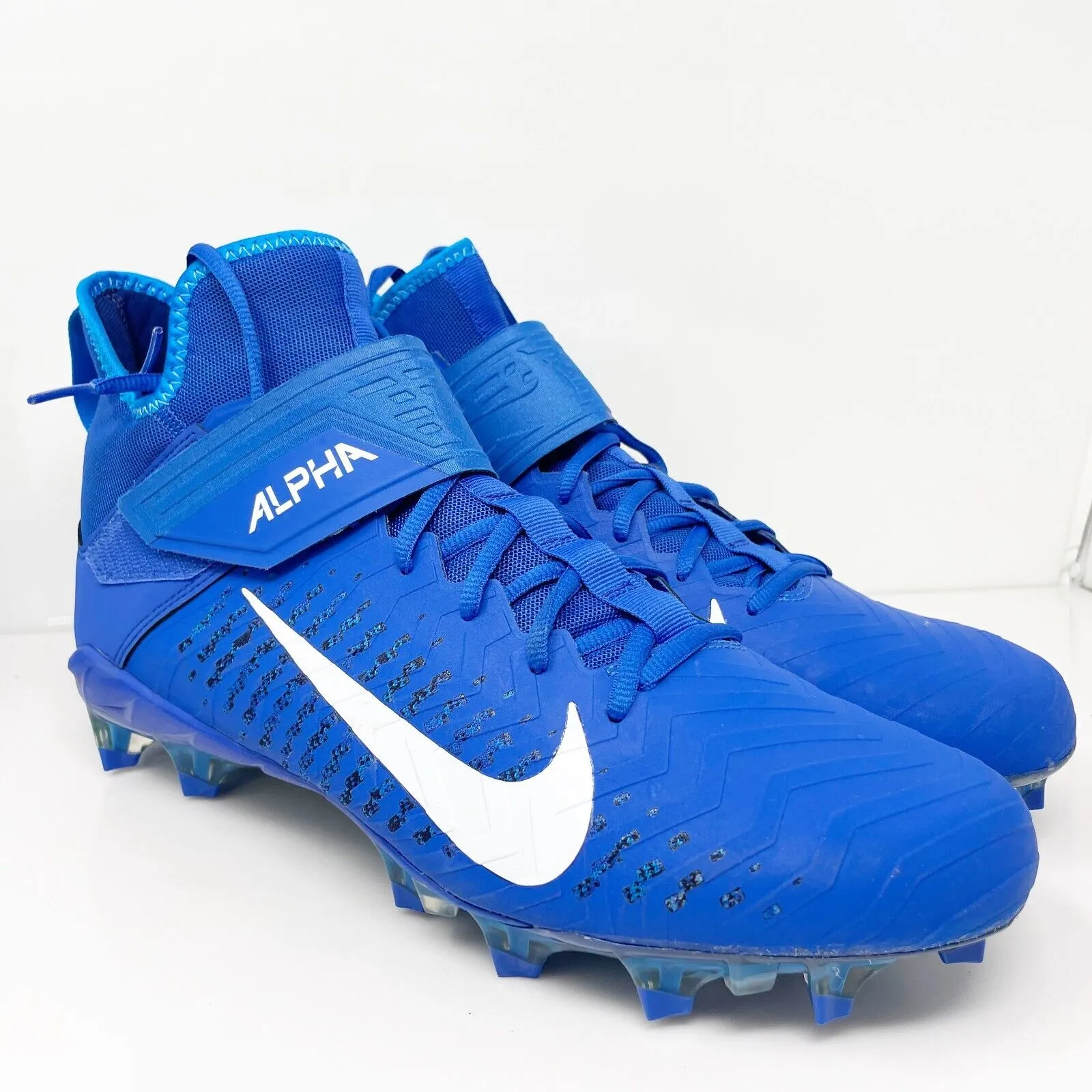 Nike Mens Alpha Menace Pro 2 Mid AQ3209-400 Blue Football Cleats Shoes Size 13