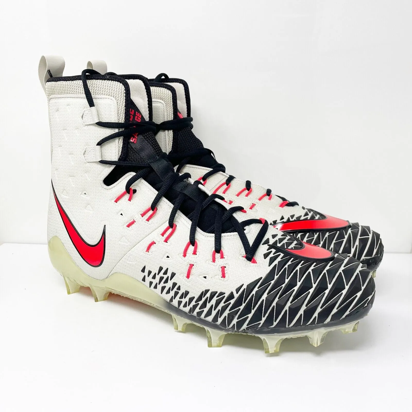 Nike Mens Force Savage Elite TD AT0171-060 White Football Cleats Shoes Size 16