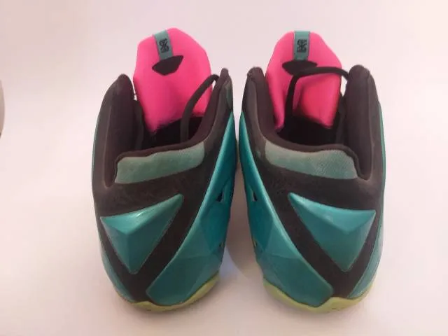 Nike mens size 7y teal lebron 11 xi south beach basketball