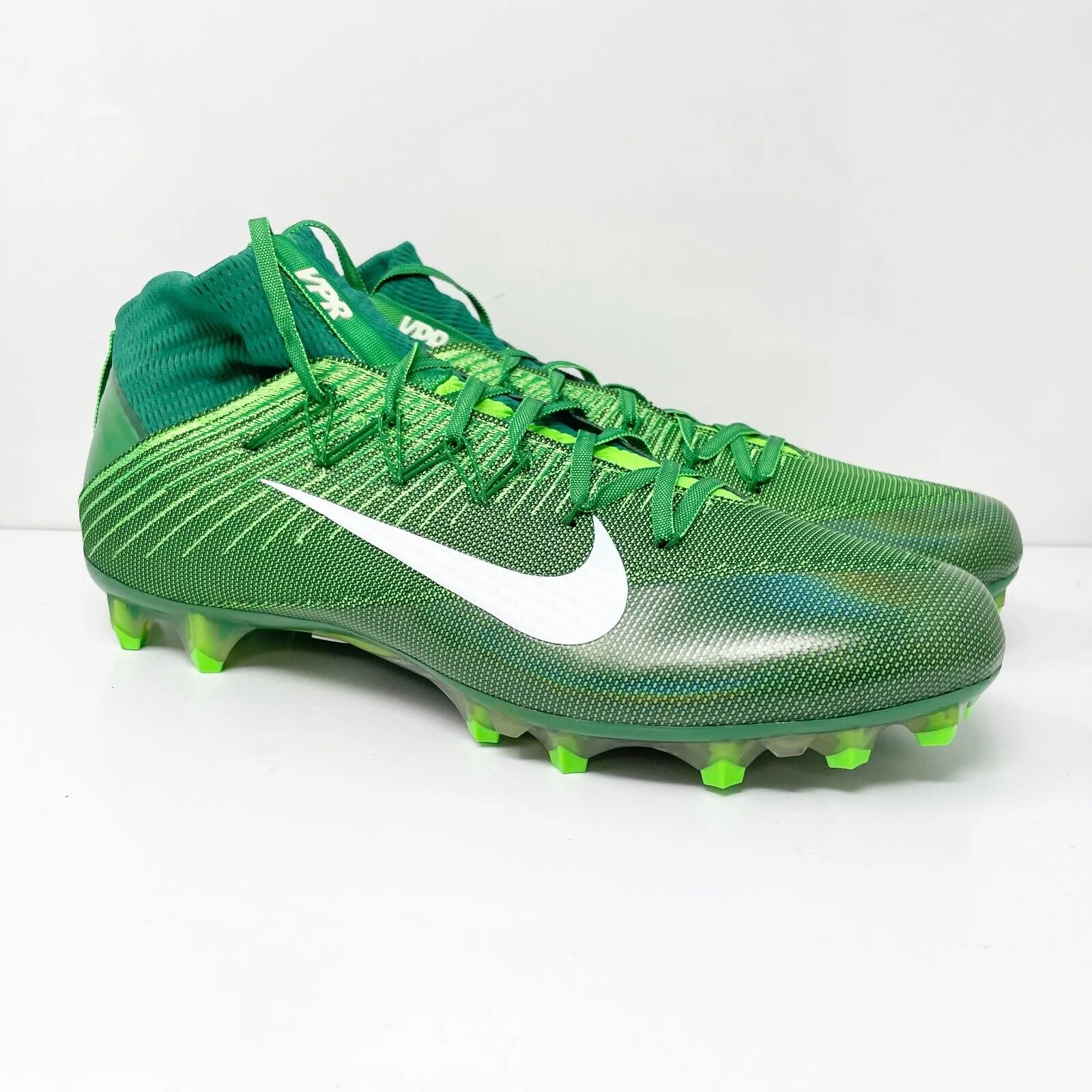 Nike Mens Vapor Untouchable 2 824470-313 Green Football Cleats Shoes Size 16