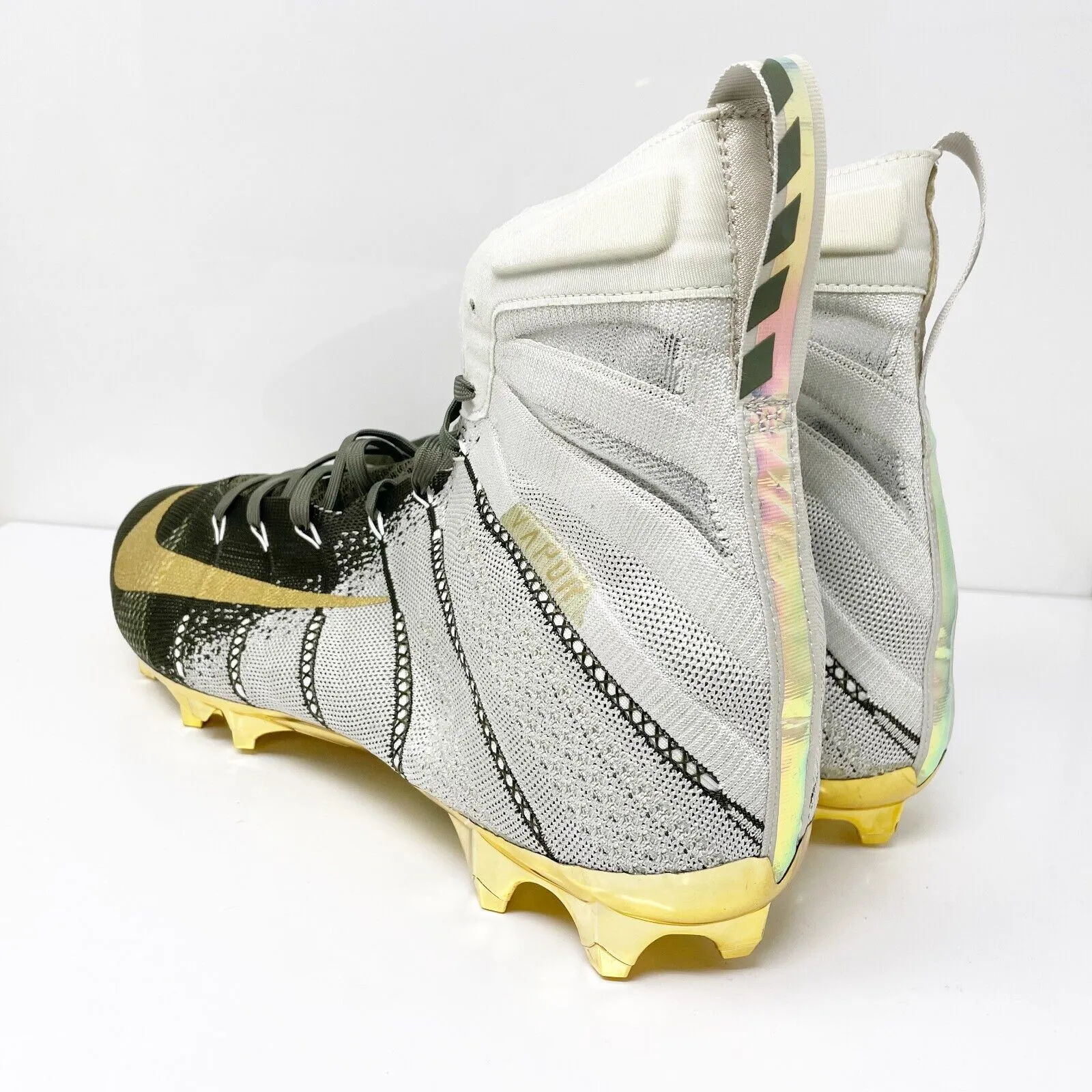 Nike Mens Vapor Untouchable 3 Elite AH7408-072 Gray Football Cleats Shoes Sz 16