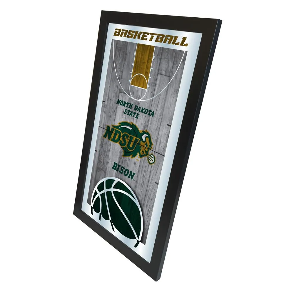 North Dakota State Bison HBS Basketball Framed Hang Glass Wall Mirror (26x15)