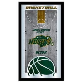 North Dakota State Bison HBS Basketball Framed Hang Glass Wall Mirror (26x15)