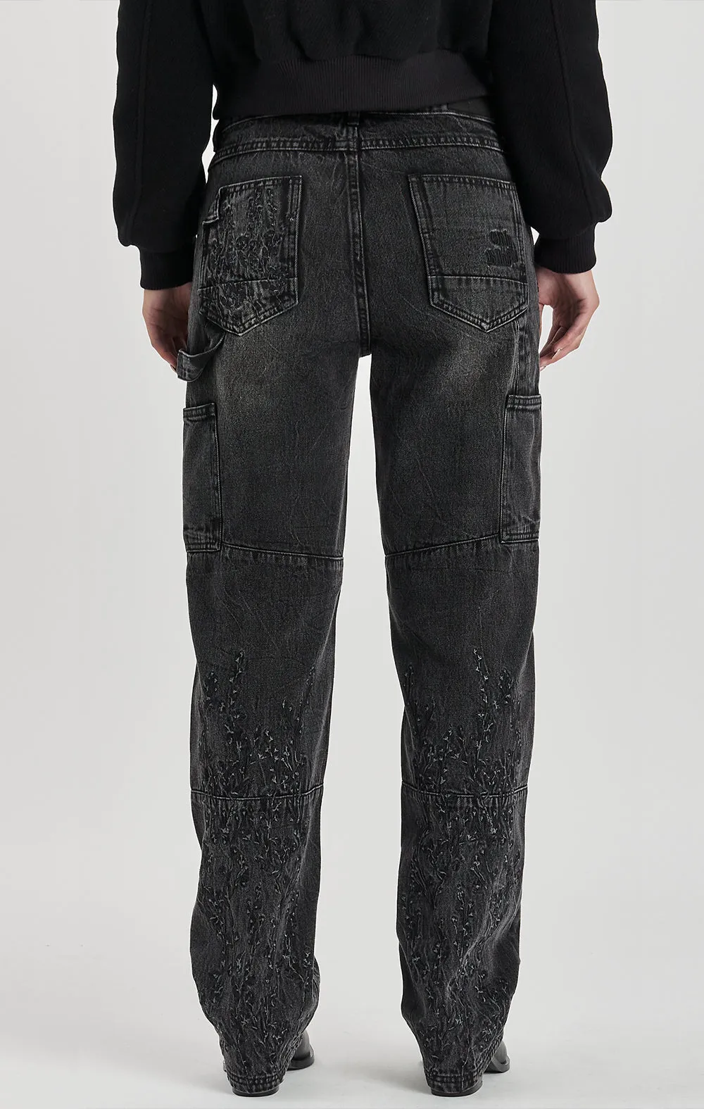 ONLY THE BLIND - FLORAL NIGHT DENIM JEANS