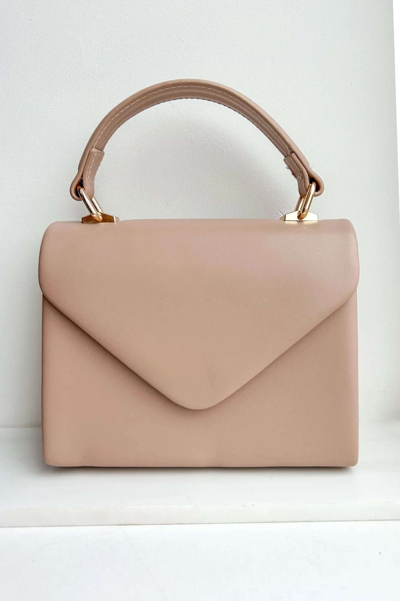 Owning The Day Envelope Clutch Purse (Nude)