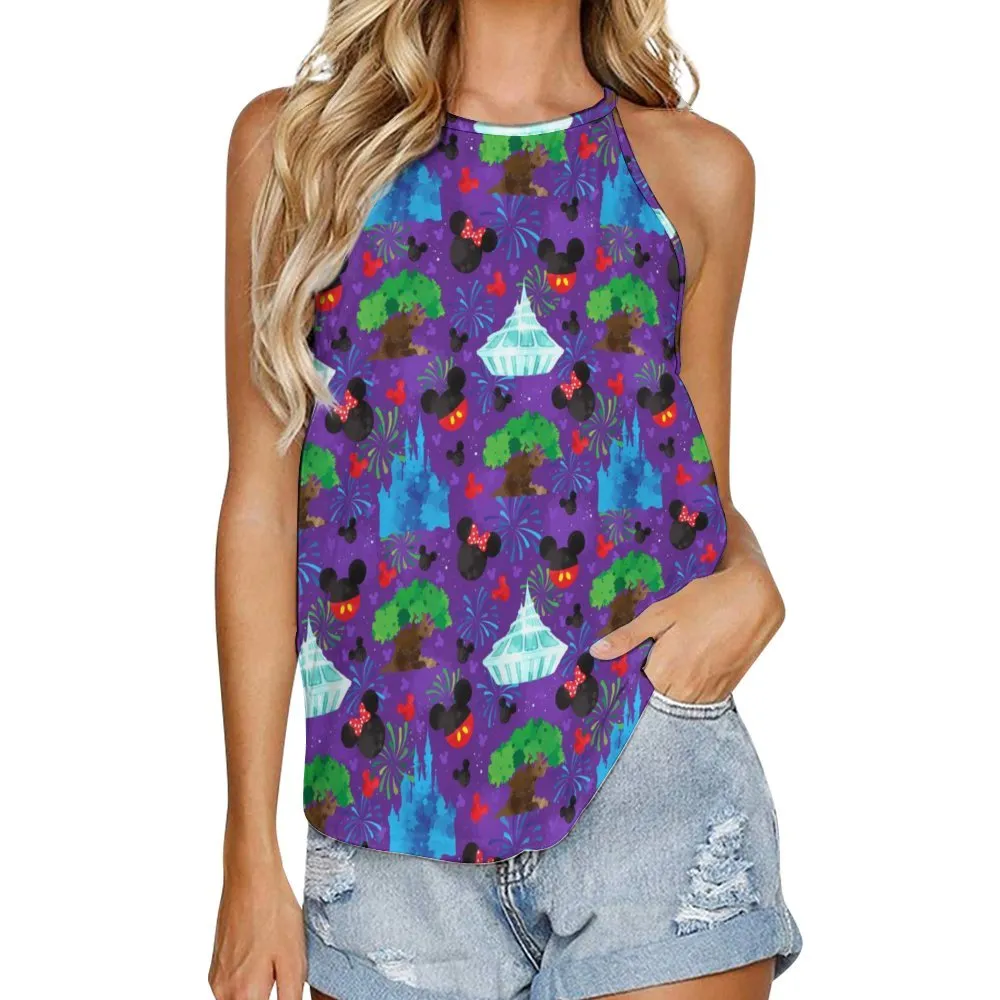 Park Hopper Fireworks Women's Round-Neck Vest Tank Top